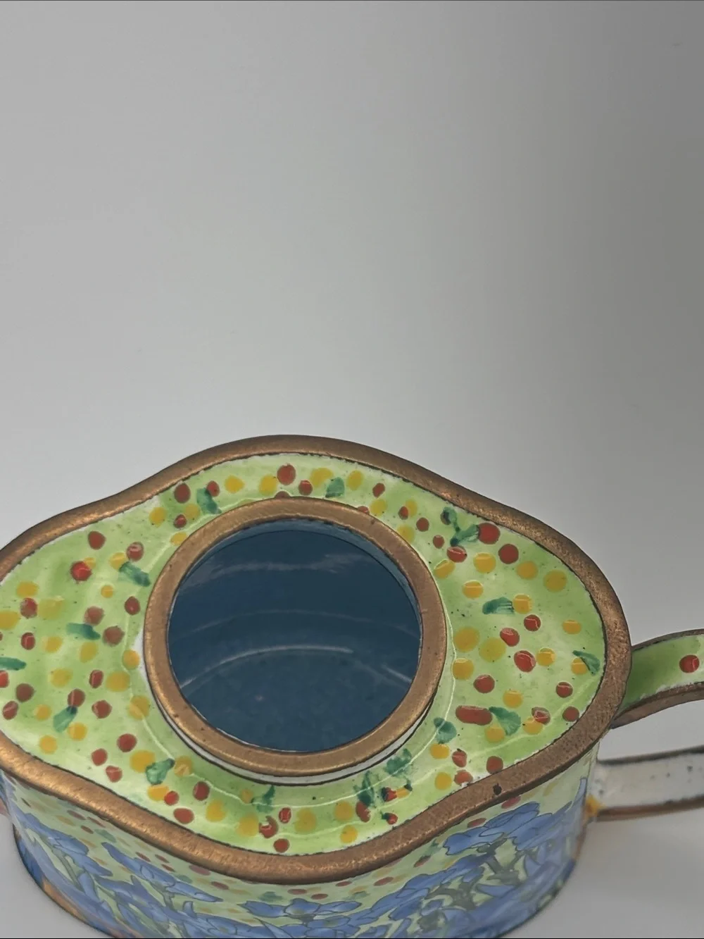 Kelvin Chen Mini Enamel Hand-Painted Teapot Van Gogh Irises “Vincent” - #5012
